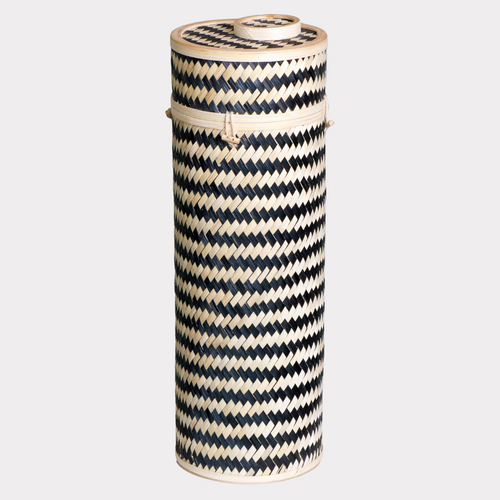 Black and Natural Bamboo Scatter Tube